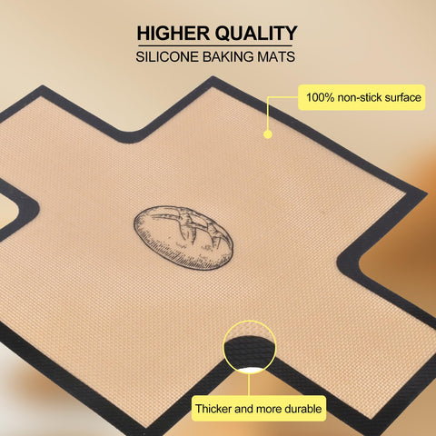 BERBAM heat-resistant silicone mat handles 480F for versatile bakes.