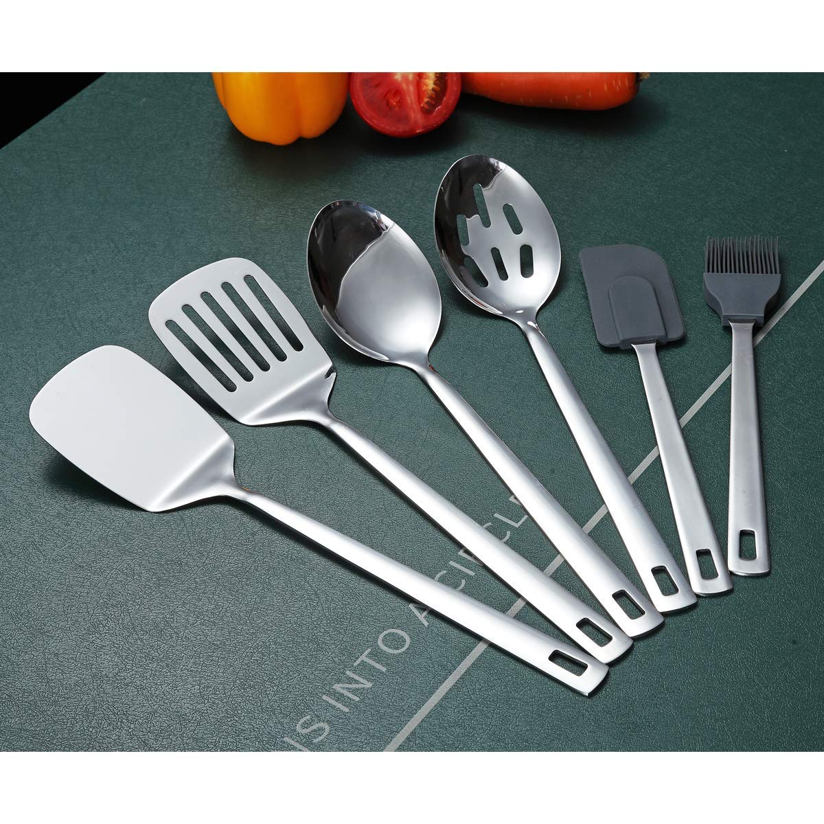 Berglander 6P Slotted Spoon drains liquids while lifting safely.