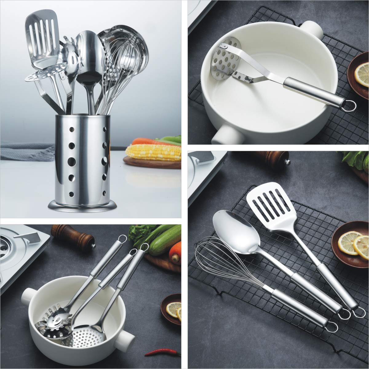 Berglander pasta server with balanced design for firm handling.