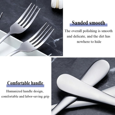 Berglander 24-piece set with a polished surface that resists buildup.
