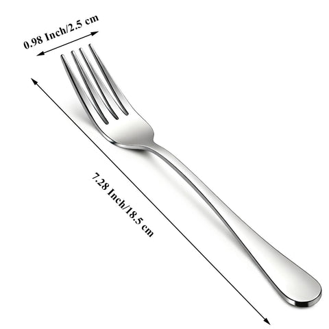 Berglander 7.28-inch salad forks, stainless steel, ideal for restaurant or hotel service.