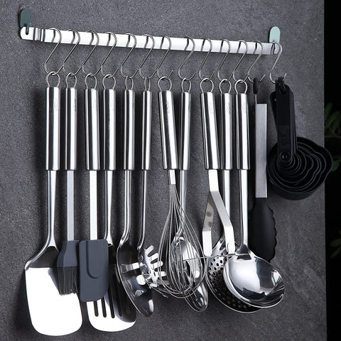 Berglander utensil rack with hooks for organized counter storage.