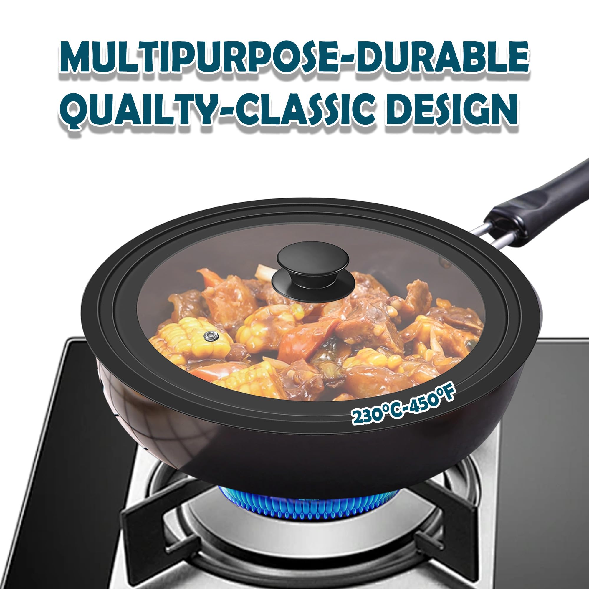 BERHT universal lid silicone ring demonstrates heat resistance up to 450°F