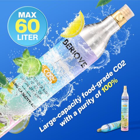 BERIOVE CO2 cylinder undergoes rigorous safety checks for purity and seal strength.