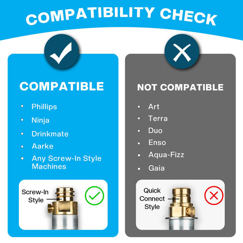 BERIOVE CO2 cylinder threaded connection for easy screw-in compatibility.