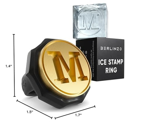 Berlinzo M Letter Ice Stamp set for cocktails and events.