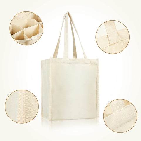 Berlune canvas wine bag with double stitching for durability