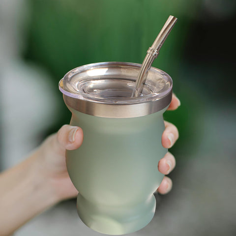 Stainless-steel bombilla straws provide durability and simple cleaning