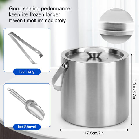 Berverra ice bucket inner 304 stainless steel for food-safe ice.