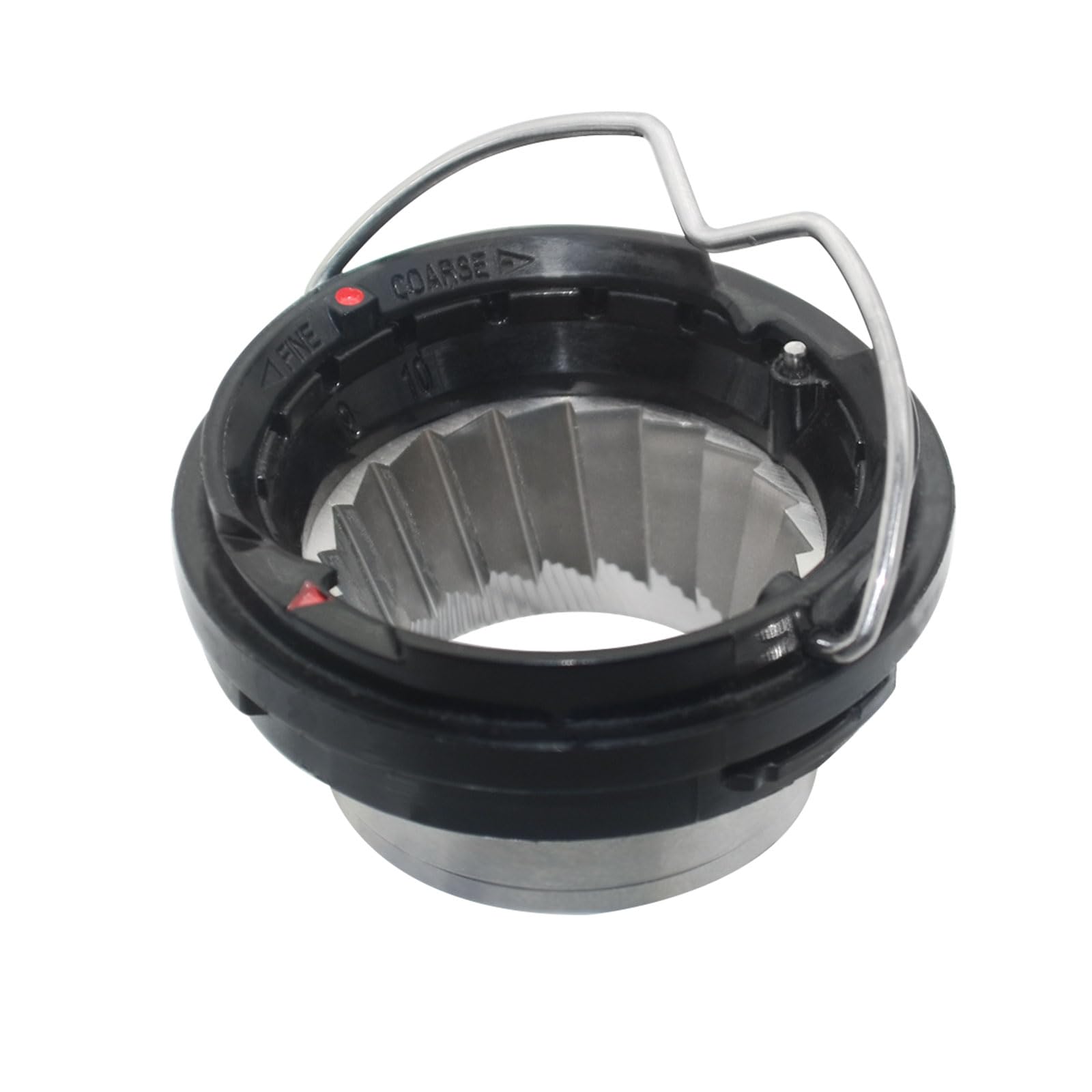 BES870XL upper burr assembly with handle for easy replacement and precise grinding.