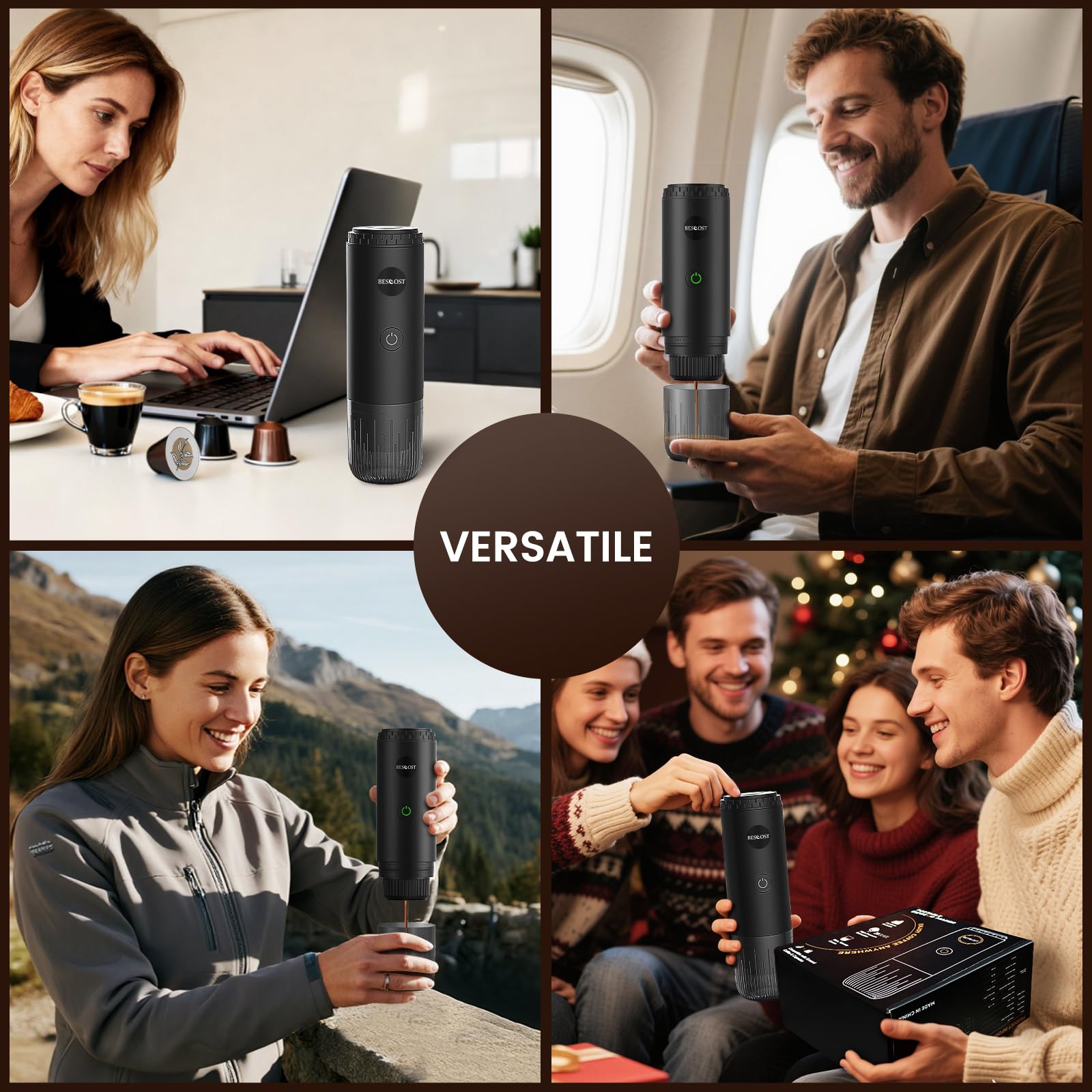 Includes car adapter for quick charging during road trips