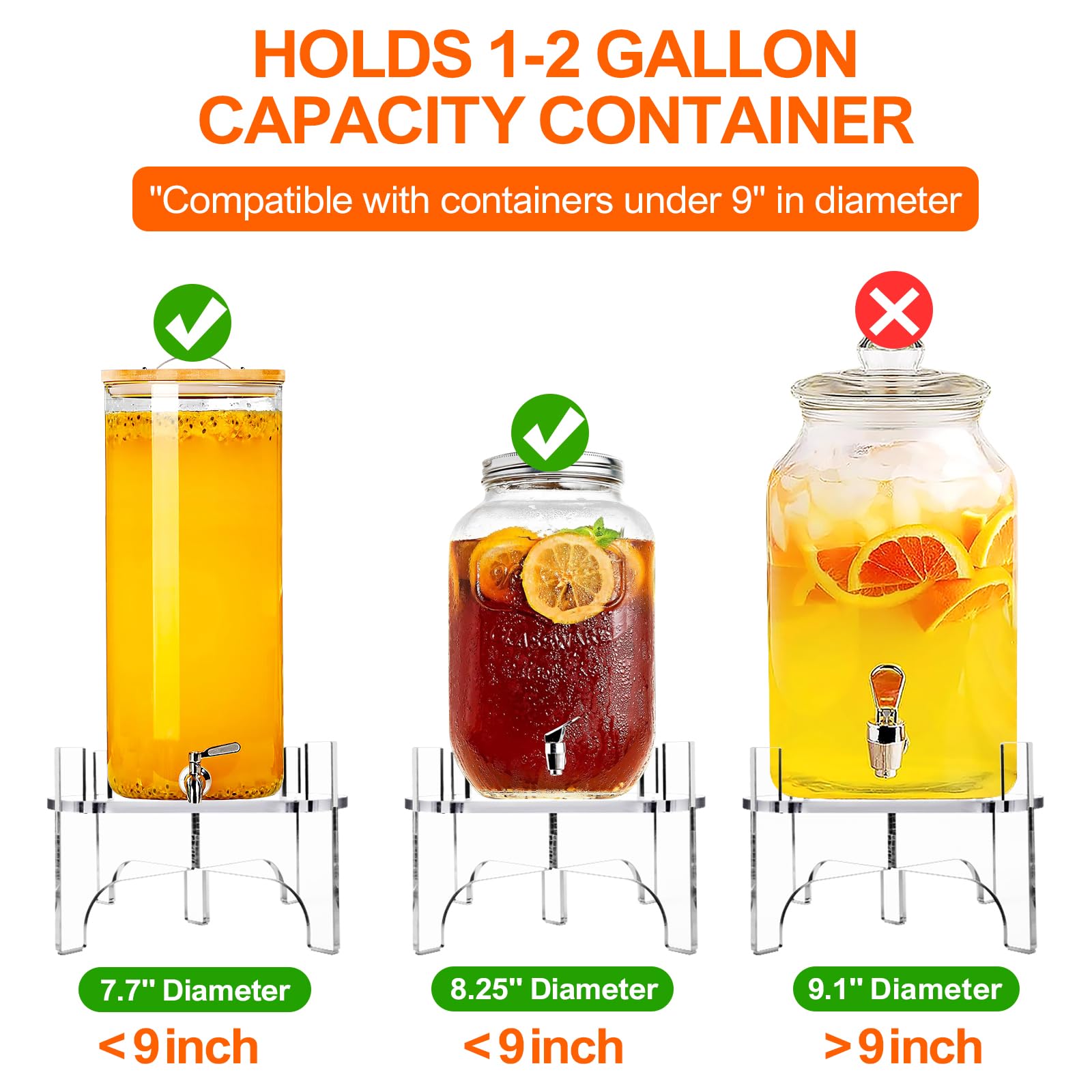 BESHIGH acrylic stand for 9-inch dispensers elevates home and event presentation