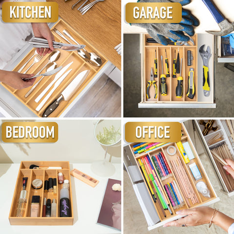 Versatile storage for cosmetics, tools, or office supplies.