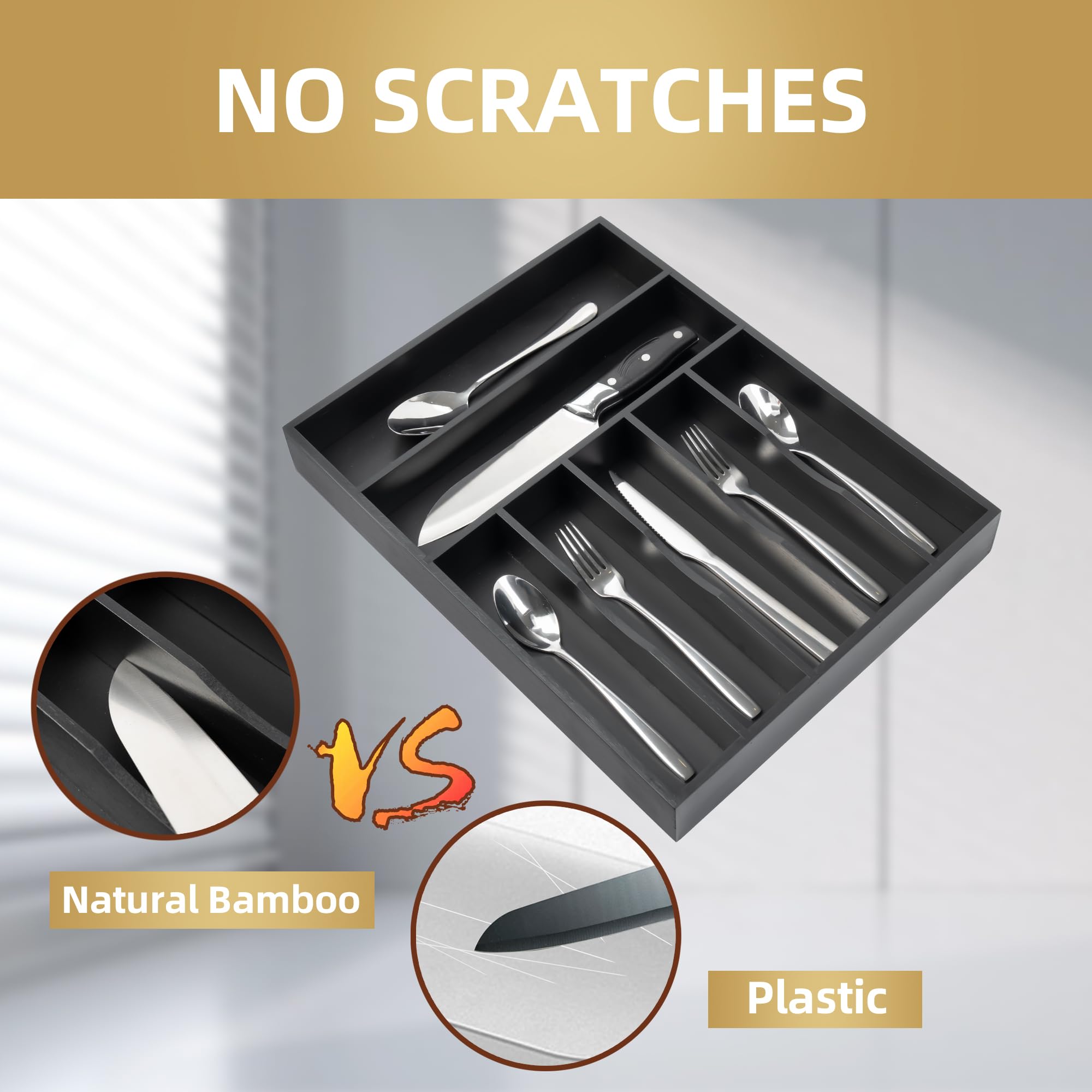 Besilord multifunctional storage for cosmetics, tools, or kitchen gadgets inside a drawer.