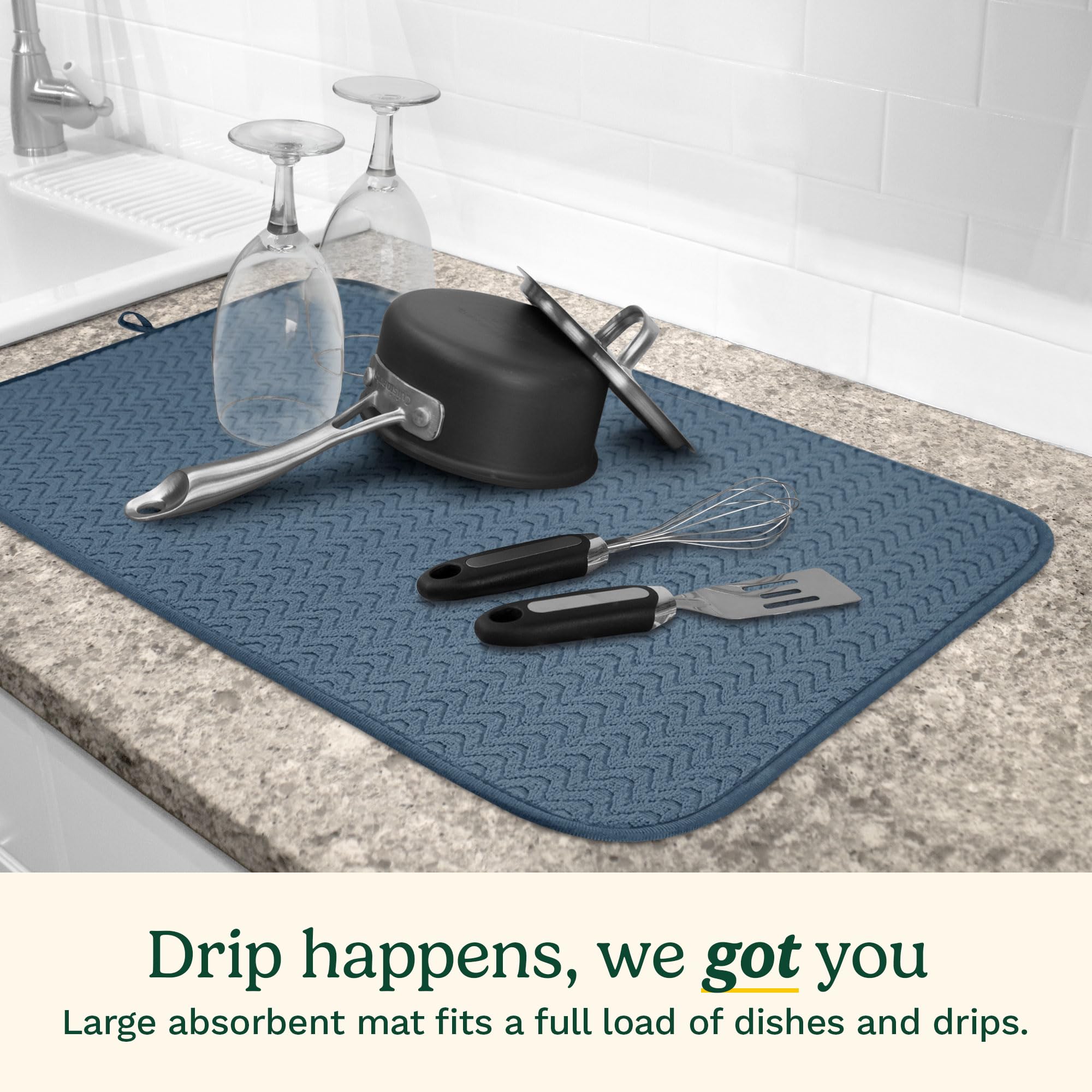 Best Brands Cuisinart dish drying mat in 18x24 size for generous drying space.