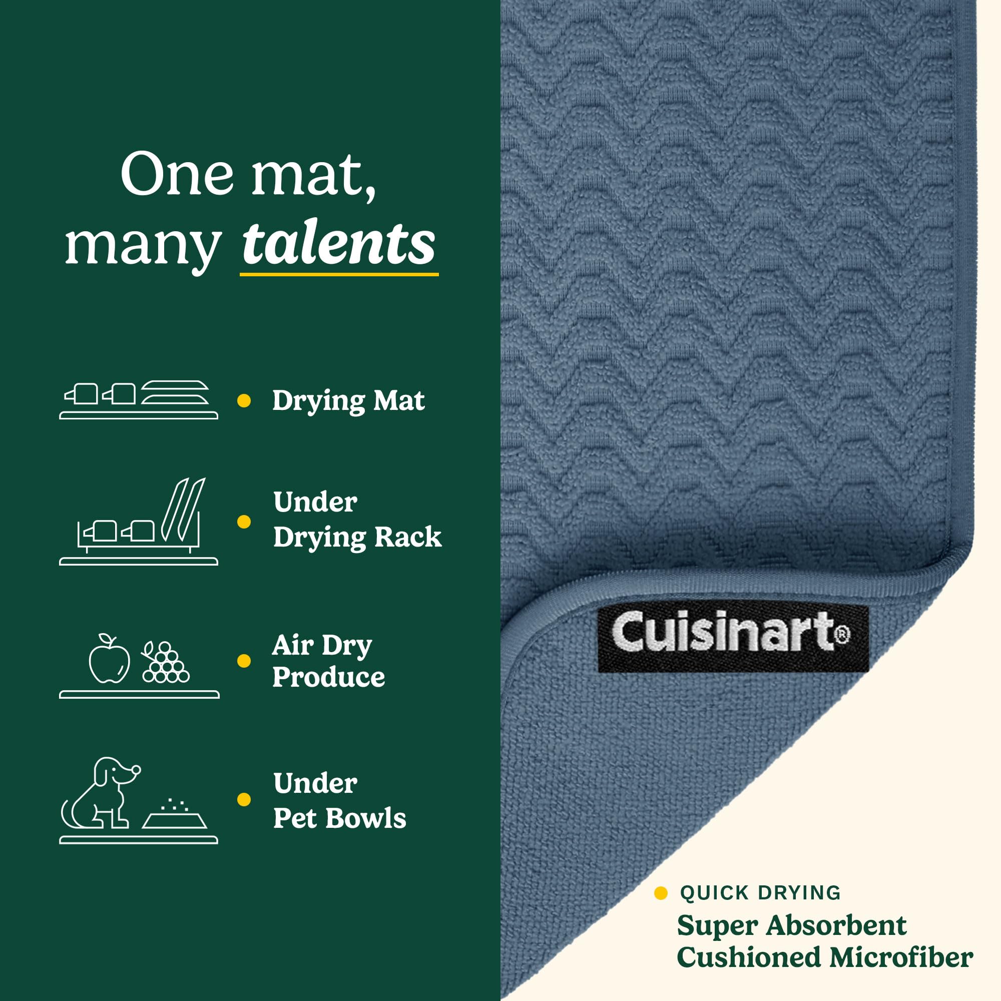 Best Brands Cuisinart dish drying mat 2-pack for busy kitchens.