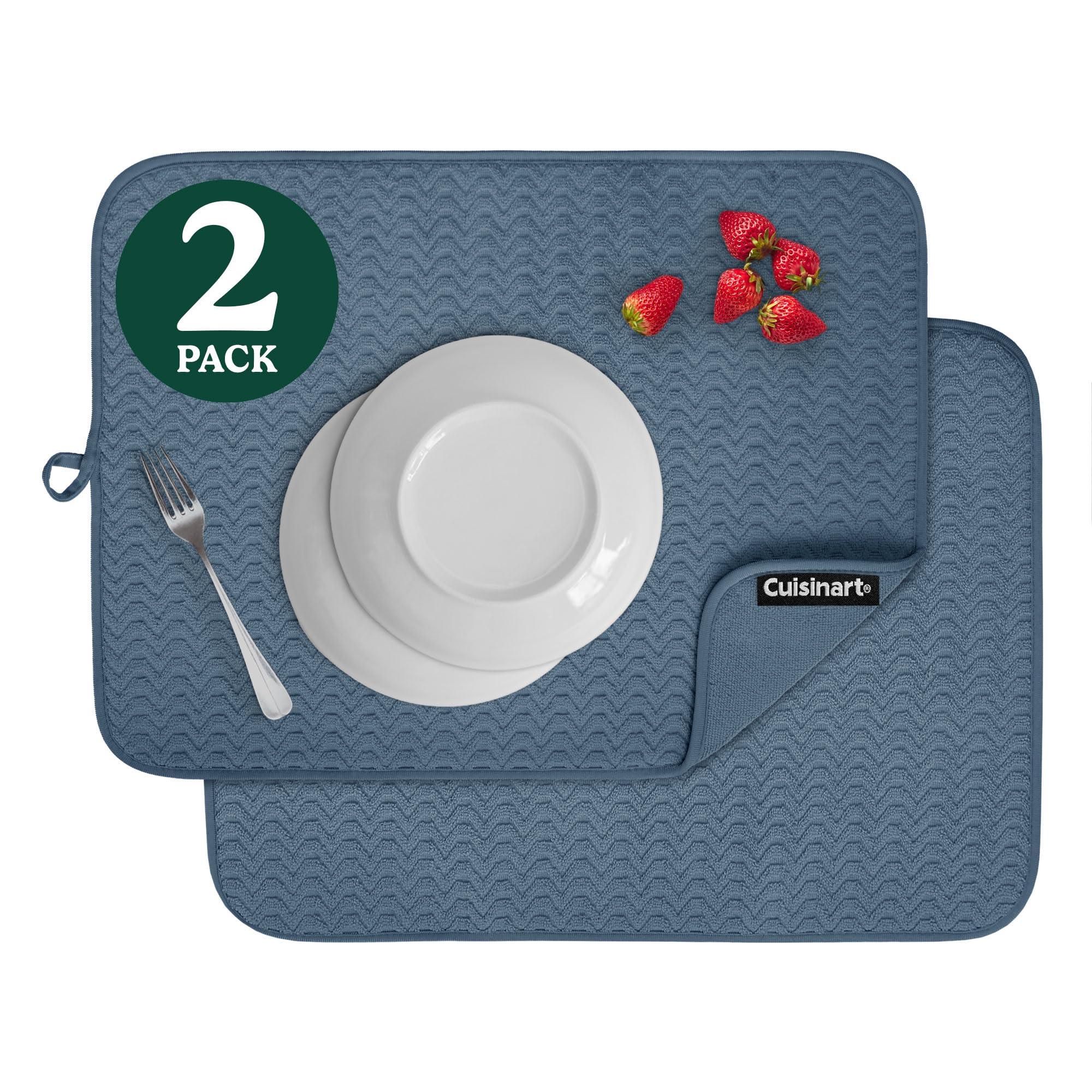 Best Brands Cuisinart dish drying mat ultra-absorbent for a cleaner countertop.