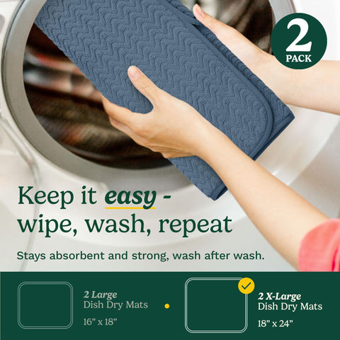 Best Brands Cuisinart dish drying mat with hanging loop for simple storage.