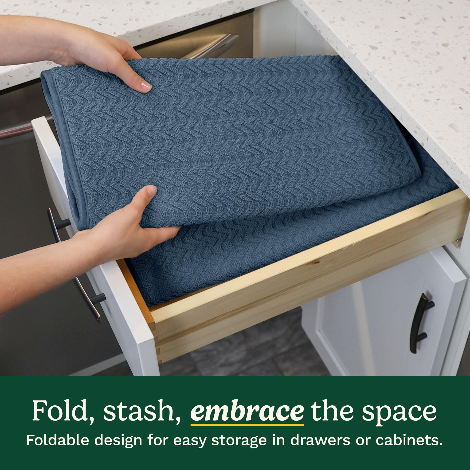 Best Brands Cuisinart dish drying mat machine washable for easy care.