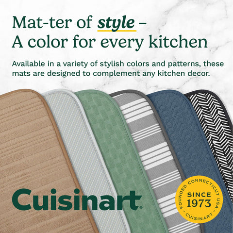 Best Brands Cuisinart dish drying mat stylish patterns to elevate kitchens.