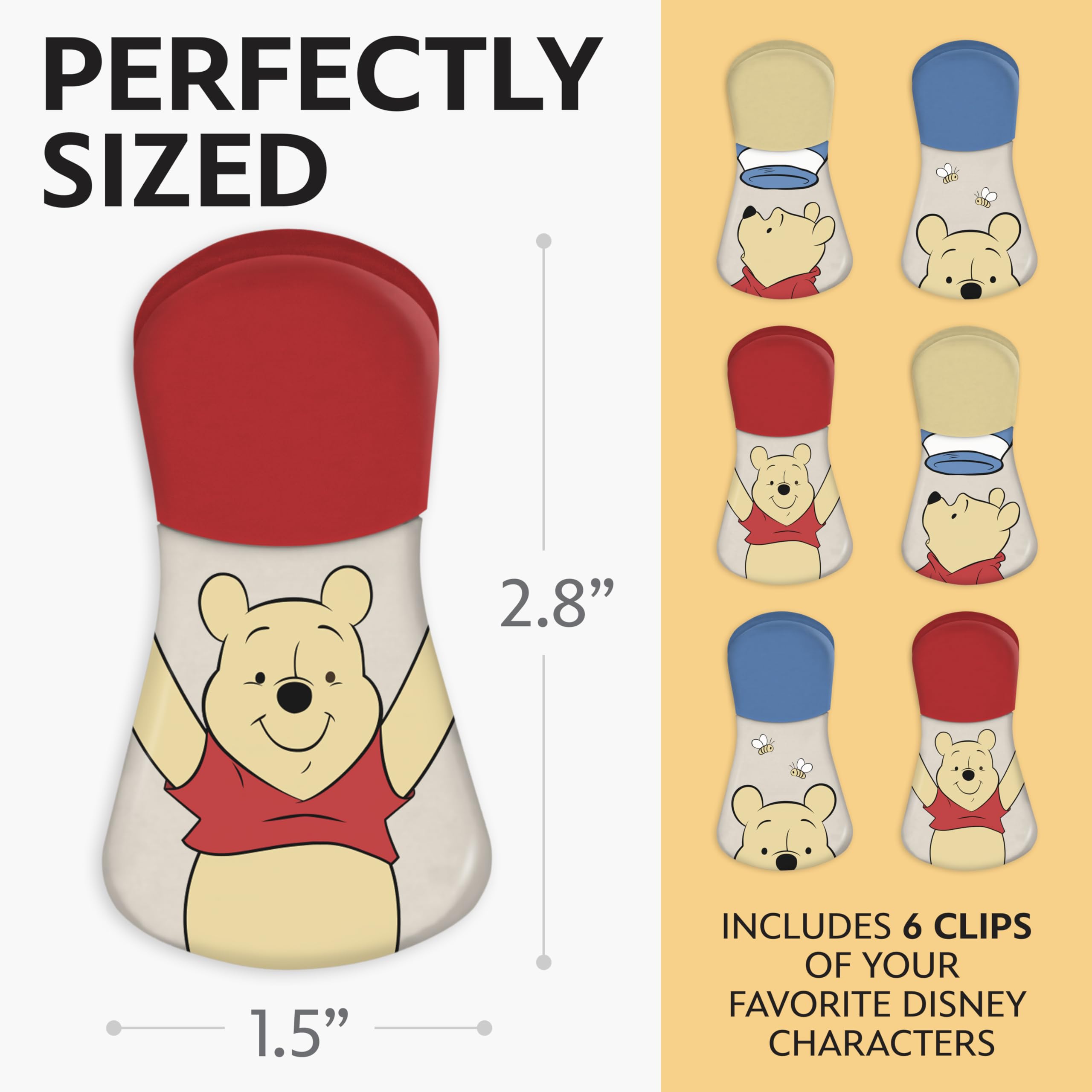 Best Brands Disney magnetic chip clips on fridge surfaces