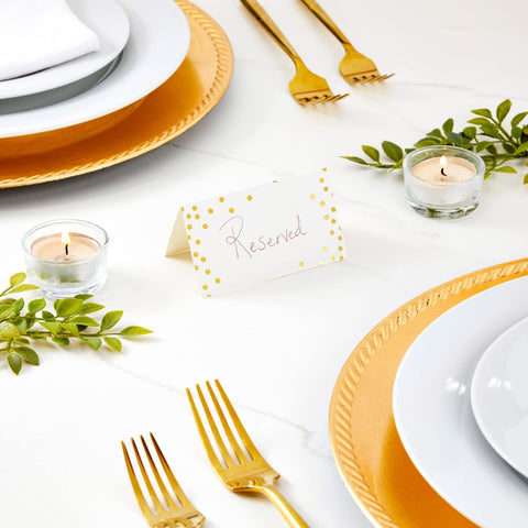 Best Paper Greetings reserved seating card for events and dining