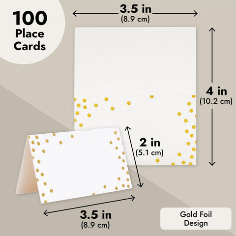 Best Paper Greetings compact 3.5x2 folded card for small place settings