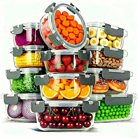 Bestfull rectangular 1040ml glass container for family meals and batch prep
