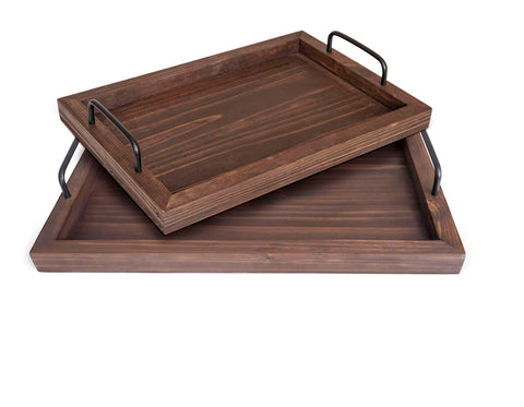 Besti set of two trays shown as a thoughtful gift-ready decor accessory