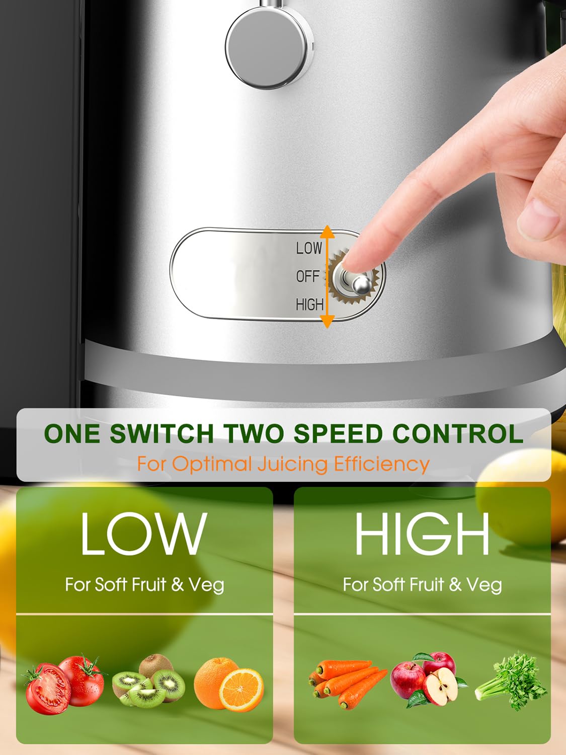 Bestome 65oz pulp container enables batch juicing for the family.