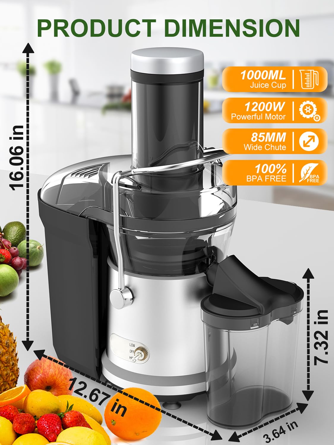 Bestome BPA-free juicer supports safe daily use.