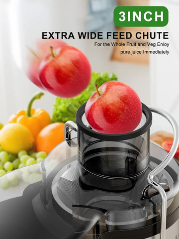 Bestome Juicer dual speeds enable soft and hard produce juicing