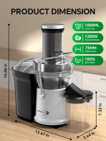 Bestome Juicer easy-clean design for quick maintenance