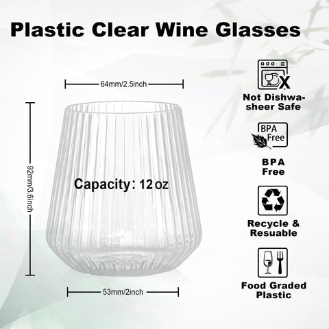BestSTAR clear stemless wine glass showing stable base for easy service