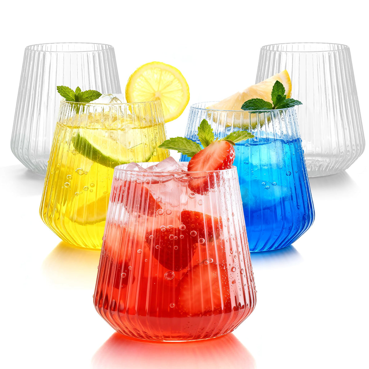 BestSTAR ribbed-pattern plastic wine glass with elegant silhouette for events