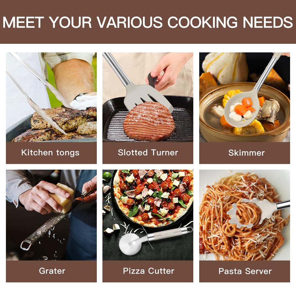 BESTZMWK BPA-free and latex-free utensils for safe kitchen use.