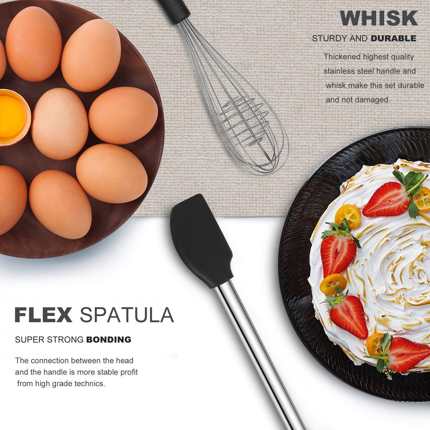 BESTZMWK non-scratch silicone bases safeguard cookware surfaces.