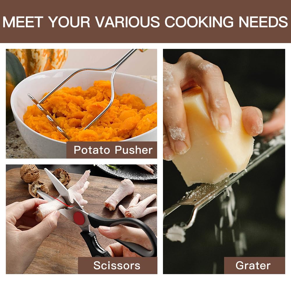 BESTZMWK durable utensil holder keeps tools organized