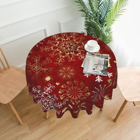 BETGINY wrinkle-free polyester tablecloth for easy-care everyday meals.