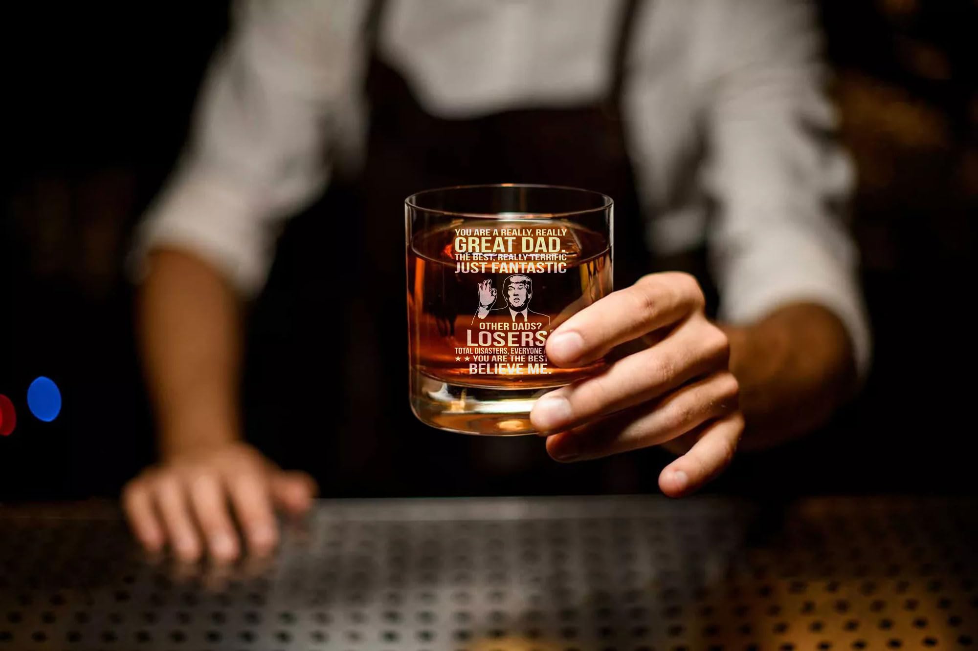 BETHEGIFT borosilicate glass with weighted base for premium feel.
