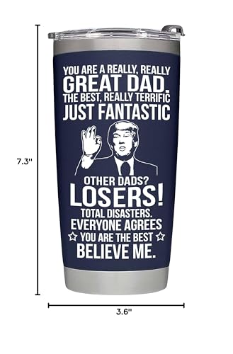 BETHEGIFT navy tumbler in a cupholder, ideal for travel.