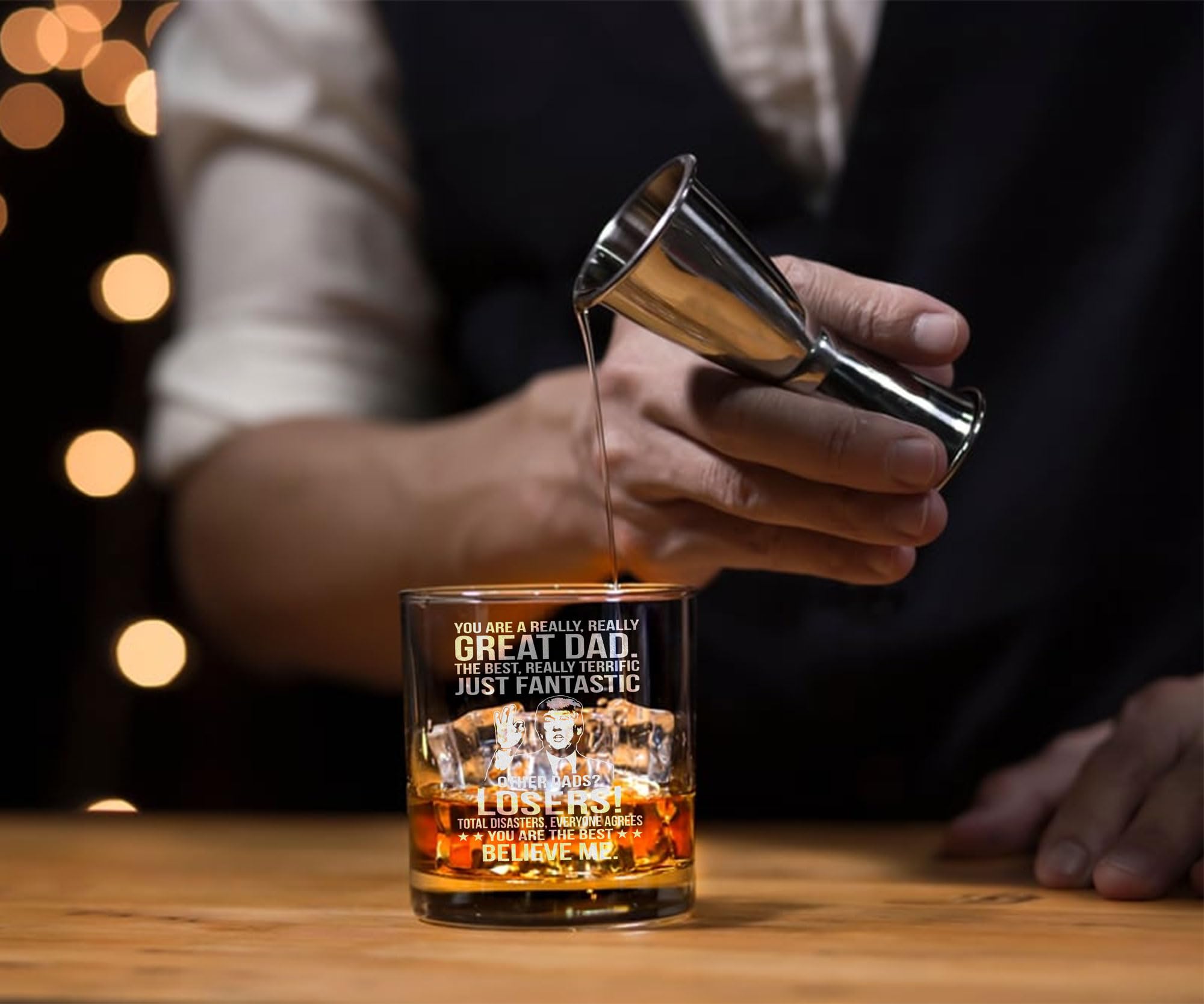 BETHEGIFT multi-use glass for whiskey, beer, wine, or coffee.