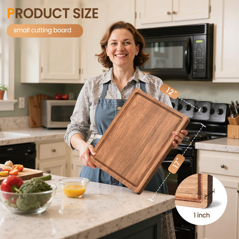 BETOLEAN carving board ideal for serving meats and cheeses at gatherings.