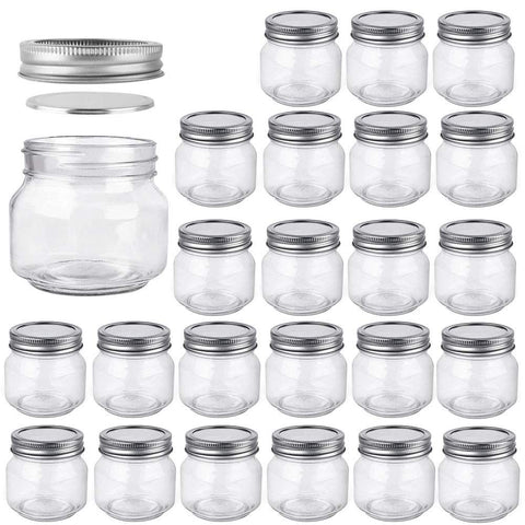 Betrome 8 oz mason jar with regular mouth and clear glass for easy contents visibility.