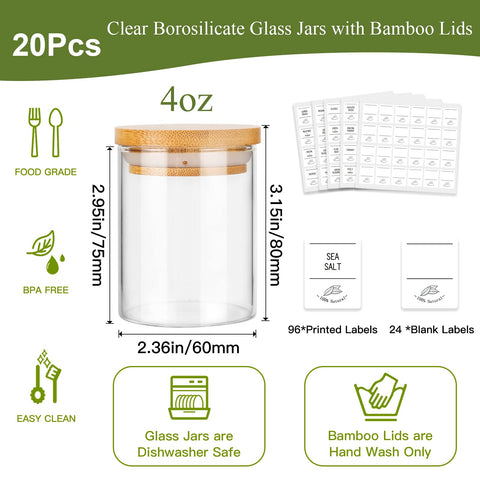 Betrome clear borosilicate glass jar showcasing contents for quick checks.