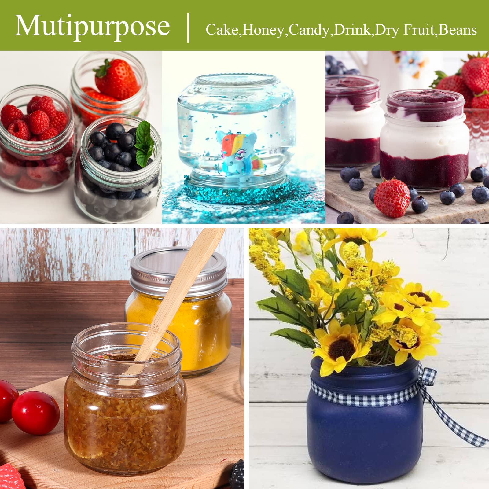Betrome dishwasher-safe mason jars with lids; hand wash lids to preserve seal quality.