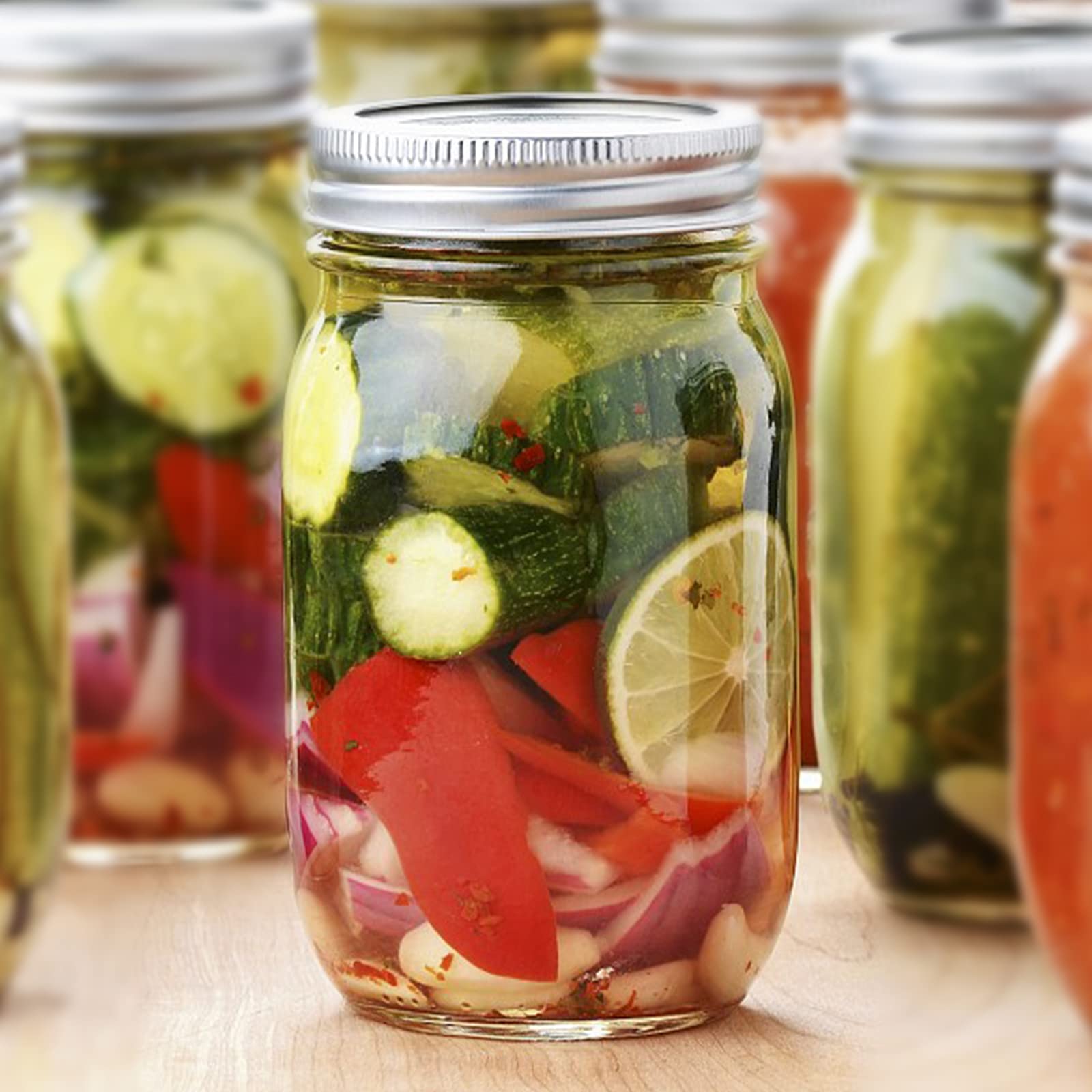 Betrome glass jars for DIY crafts and thoughtful wedding favors with a sturdy lid.