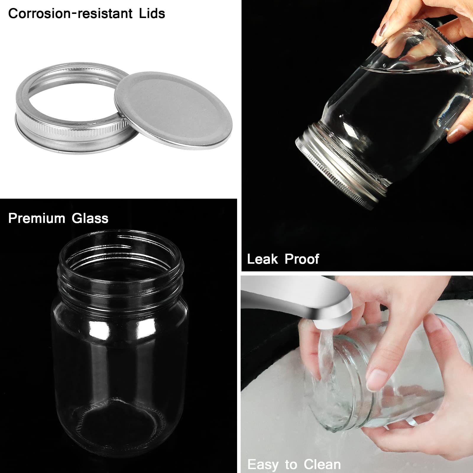 Betrome 360ml jars ideal for jams, honey, and DIY preserves in a transparent container.