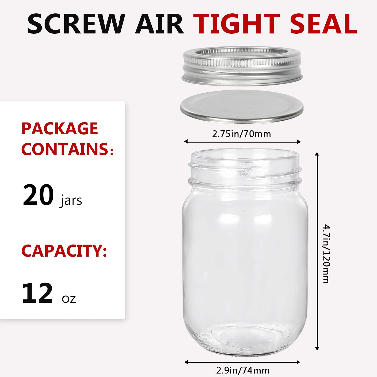 Betrome regular-mouth jar with silver lid for durable canning and gifting projects.