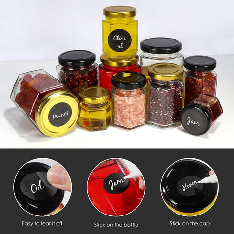 Betrome wedding favors in hexagon jars look refined and shareable